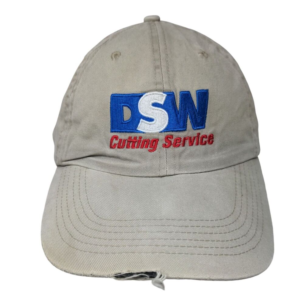 DSW Cutting Service Slideback Hat Tan One Size Embroidered 6 Panel Shiva